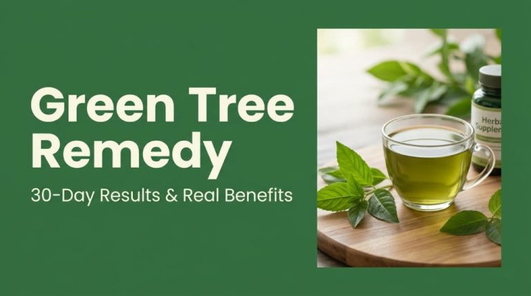 Green tree remedy featured image showing herbal tea natural leaves and wellness benefits