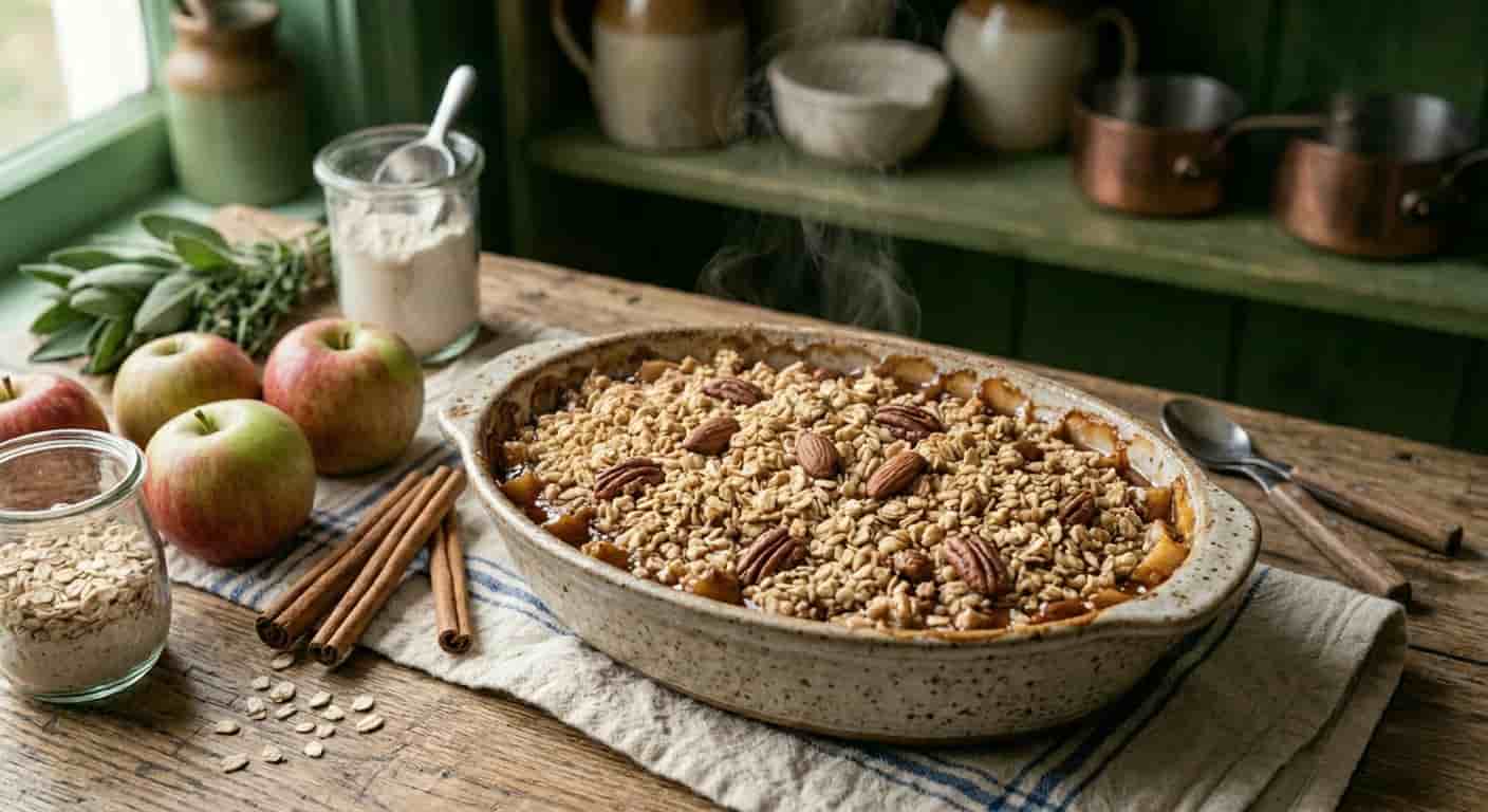 best apple crumble recipe with crispy golden topping