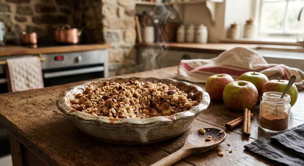 best apple crumble recipe with crispy golden oat topping