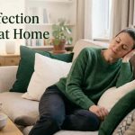 Ear infection home remedy showing natural pain relief using warm compress at home