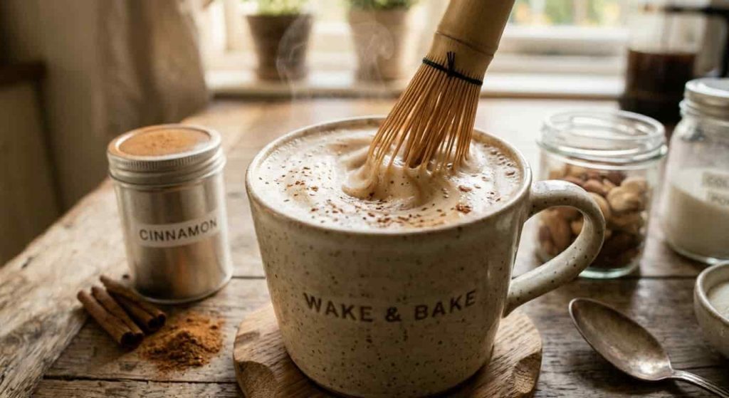 Coconut milk blended into coffee for weight loss