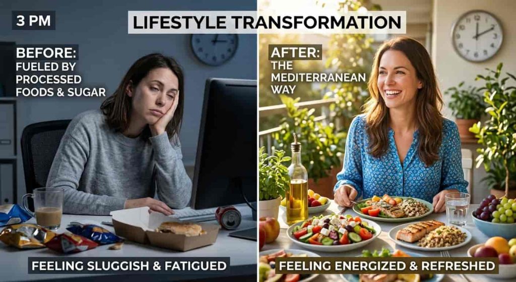 weight loss mediterranean diet transformation before after