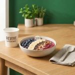 Revive superfoods smoothie bowl healthy breakfast with berries banana chia seeds